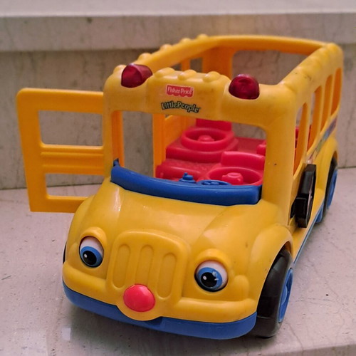 Little People Fischer Price school bus used with signs of wear