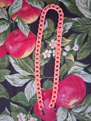 Glasses Chain coral color like new
