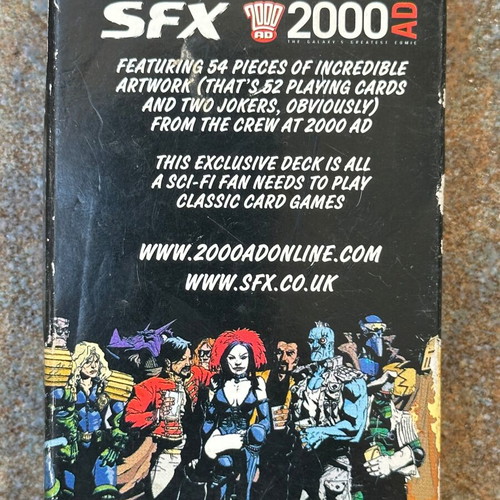 2000AD Comic Sci-Fi Playing Cards used, complete set