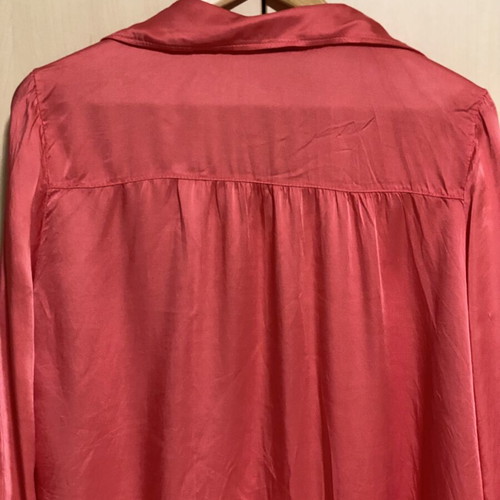 Celestino fuchsia satin shirt like new, loose fit