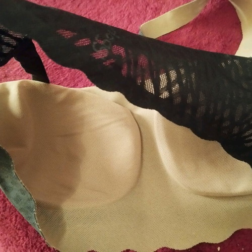 Soft bra large used, black
