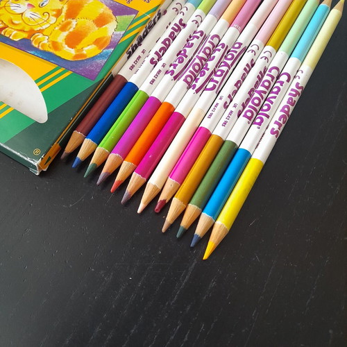 Crayola Shaders colored pencils new with one slightly used fuchsia