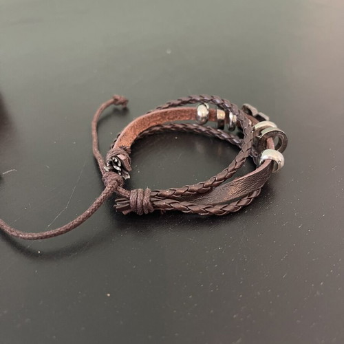 Leather bracelet, brown