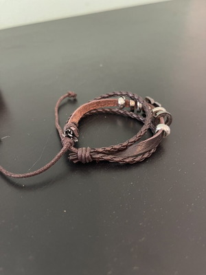 Leather bracelet, brown