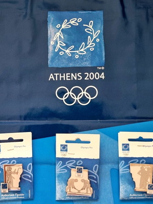 Ολυμπιακές καρφίτσες Αθήνα 2004 σετ 9 αυθεντικές, καινούργιο