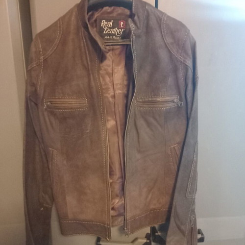 Real leather jacket made in Turkey, like new, brown, size L