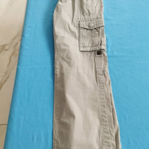 Benetton striped olive kids pants No. 10 like new with adjustable waist