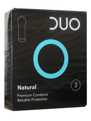 Προφυλακτικά Duo κανονικά, καινούργια συσκευασία 3 τεμαχίων