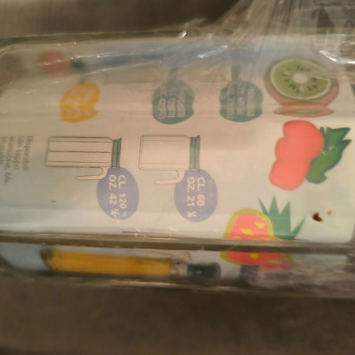 Glass jug with plastic lid like new