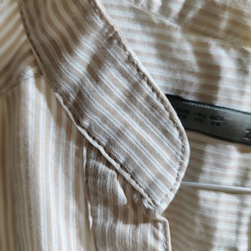 Zara short-sleeve shirt like new, beige, size S