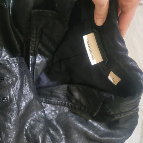 DKNY leather blazer like new, size Small, black