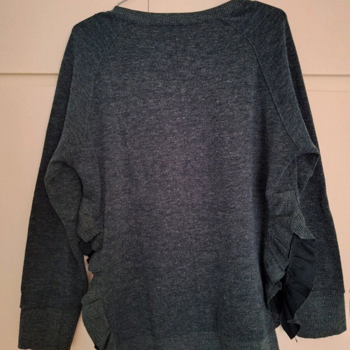 Zara women's petrol knitted top with side cut detail like new