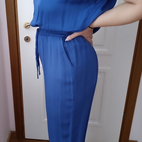 Secret royal blue jumpsuit with elastic waist and legs
