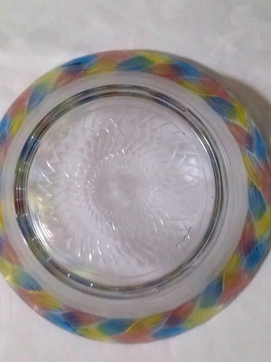 Glass fruit bowl like new, diameter 22 cm