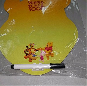 Συλλεκτικο πινακάκι Winnie the Pooh, γράψε σβήσε ζωγραφισε , με βάση για μαρκαδορακι
