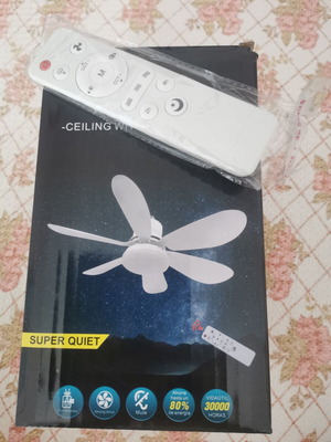 Ceiling Fan with LED E27 40W Lamp and Remote Control new