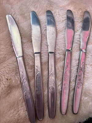 Aristocratic dinner knives new, set of 5 pieces