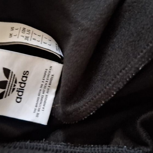 Adidas three stripes pants, black and white, size L