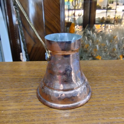 Bronze coffee pot used with iron handle for brewing coffee
