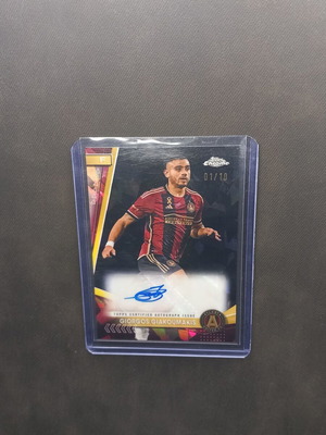 Κάρτα αυτόγραφου Giorgos Giakoumakis 1/10 Topps Chrome MLS Sapphire Edition σαν καινούργιο