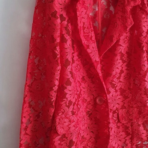 Lace jacket new, red-wine color with shoulder pads