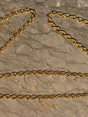 Χρυσή αλυσίδα σχεδίου Rope 18Κ, 22,2 γρ
