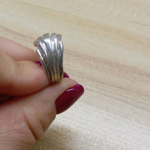 Silver ring 925 like new, size 55-56