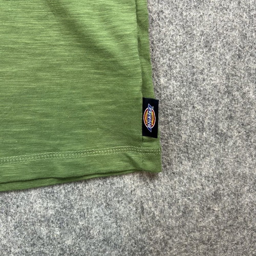 Dickies men's medium green V-neck T-shirt, 100% cotton