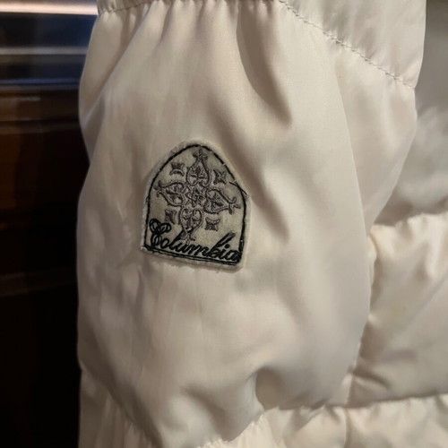 Columbia women's down jacket used in sugar color