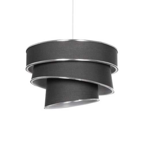 Globostar modern pendant ceiling light with 1 x E27 socket gray & silver new