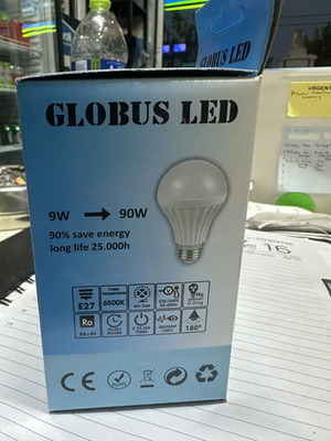 Globus LED 9W E27 light bulb