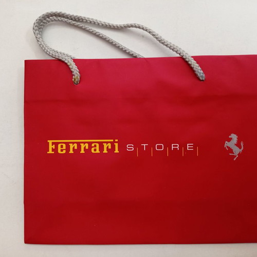 Ferrari Store packaging paper bags used