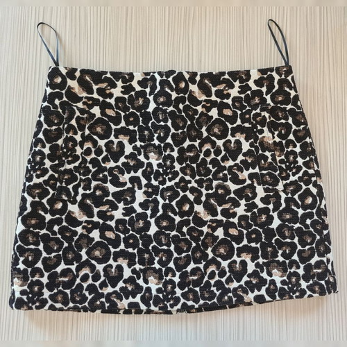 Mini leopard skirt Topshop used, A-line, with zipper