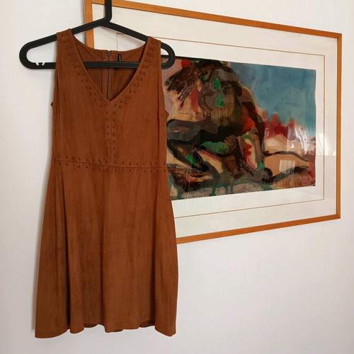 Dress brown short size S like new with soft texture