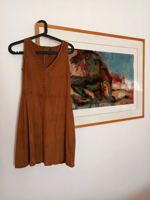 Dress brown short size S like new with soft texture