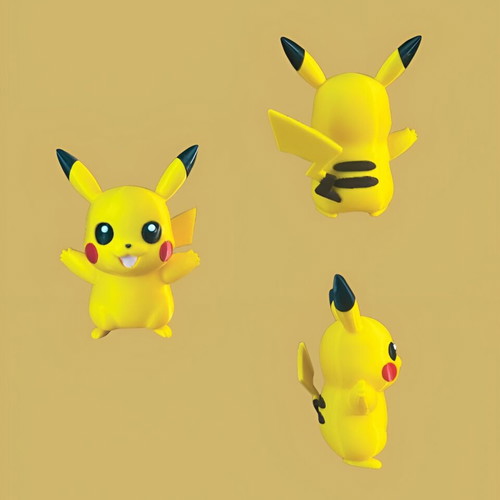 Chibi Pikachu figure new, 3D printed collectible