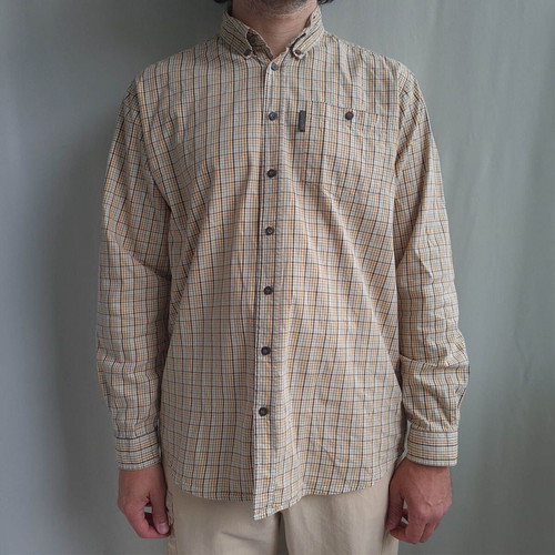 Seeland men's hunting shirt size L, checked, long sleeve, cotton, like new
