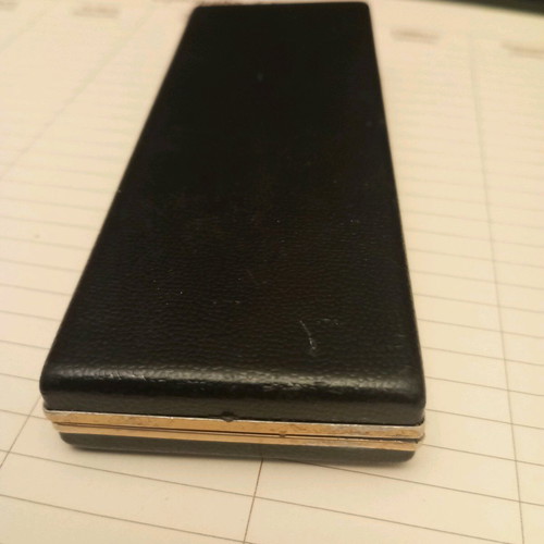 Parker set of 3 used pens, fountain pen and mechanical pencil in leather case KLM