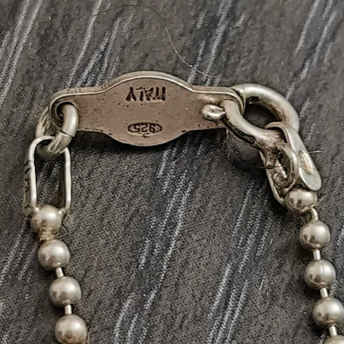 Silver chain pendant necklace used, 40 cm length