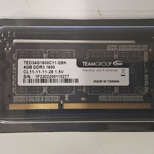 Teamgroup 4GB DDR3 1600MHz SO-DIMM RAM new