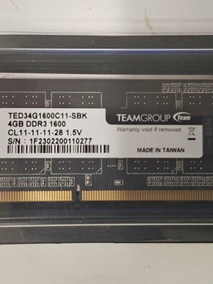 Teamgroup 4GB DDR3 1600MHz SO-DIMM RAM new