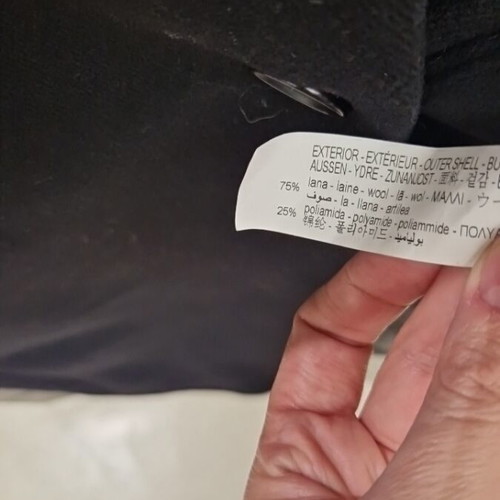 Zara wool black coat straight fit like new