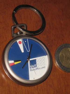 Pocket watch and keychain used, metal with glass
