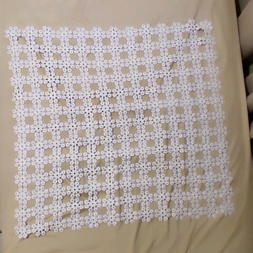 Set of tablecloths and napkins used, 11 pieces