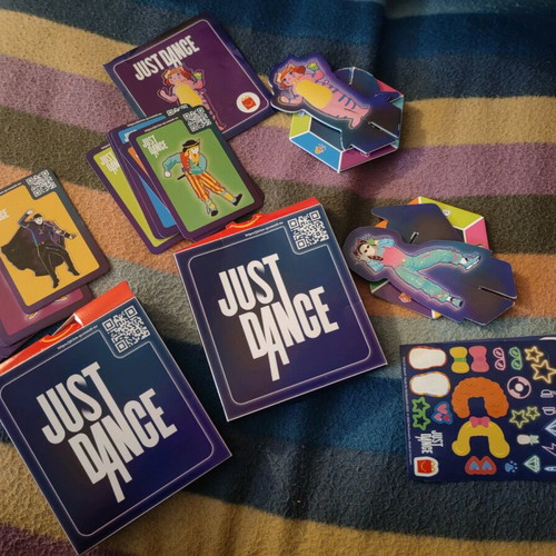 Just Dance cards like new, 2 packs with dance figures