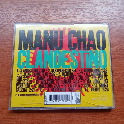 Manu Chao Clandestino CD used, 1990s collectible