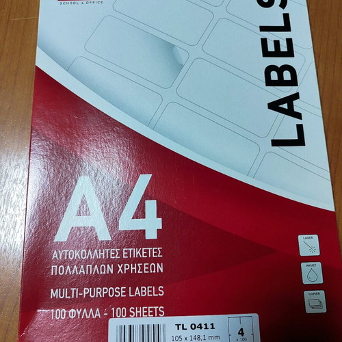 Typotrust A4 Rectangular Self-Adhesive Labels 105x148.5mm New