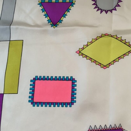 Emilio Pucci vintage silk scarf used, unique design 65x65 cm