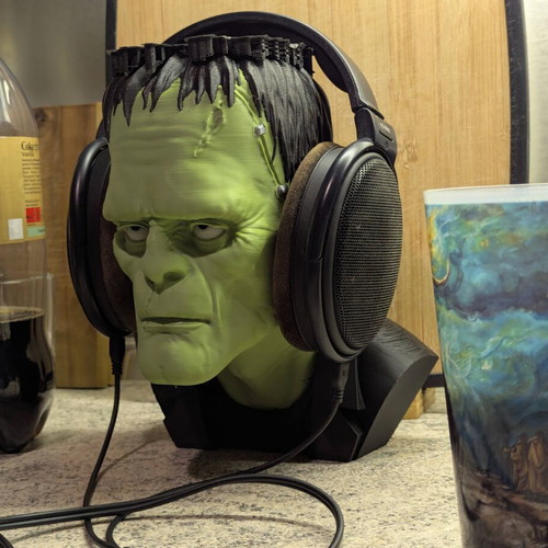 Frankenstein headphone holder and decorative bust new