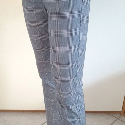 Zara women's checkered grey pants XS like new with elastic waist